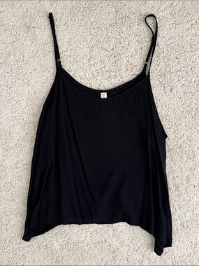 Mudd Black Flowing Adjustable-Strap Tank Top